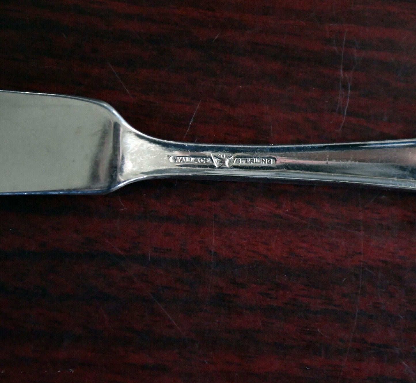 Stradivari by Wallace Sterling Silver 6" Flat Solid Butter Spreader .85 oz.