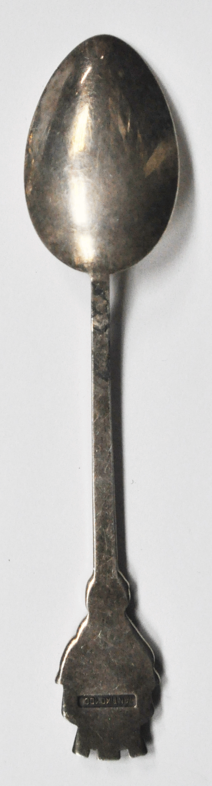 Silver Plated Antiko 100 Osnabrück Germany Enamel Souvenir Spoon 4-1/8"