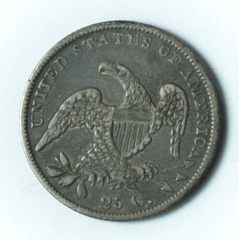 1838 25c Capped Bust Quarter Dollar Twenty Five Cents Philadelphia