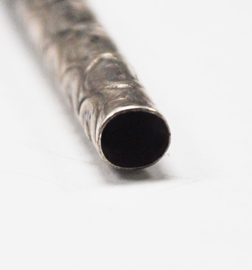 Antique Silver Turquoise Pencil Pen 4-3/4" 4mm Opening