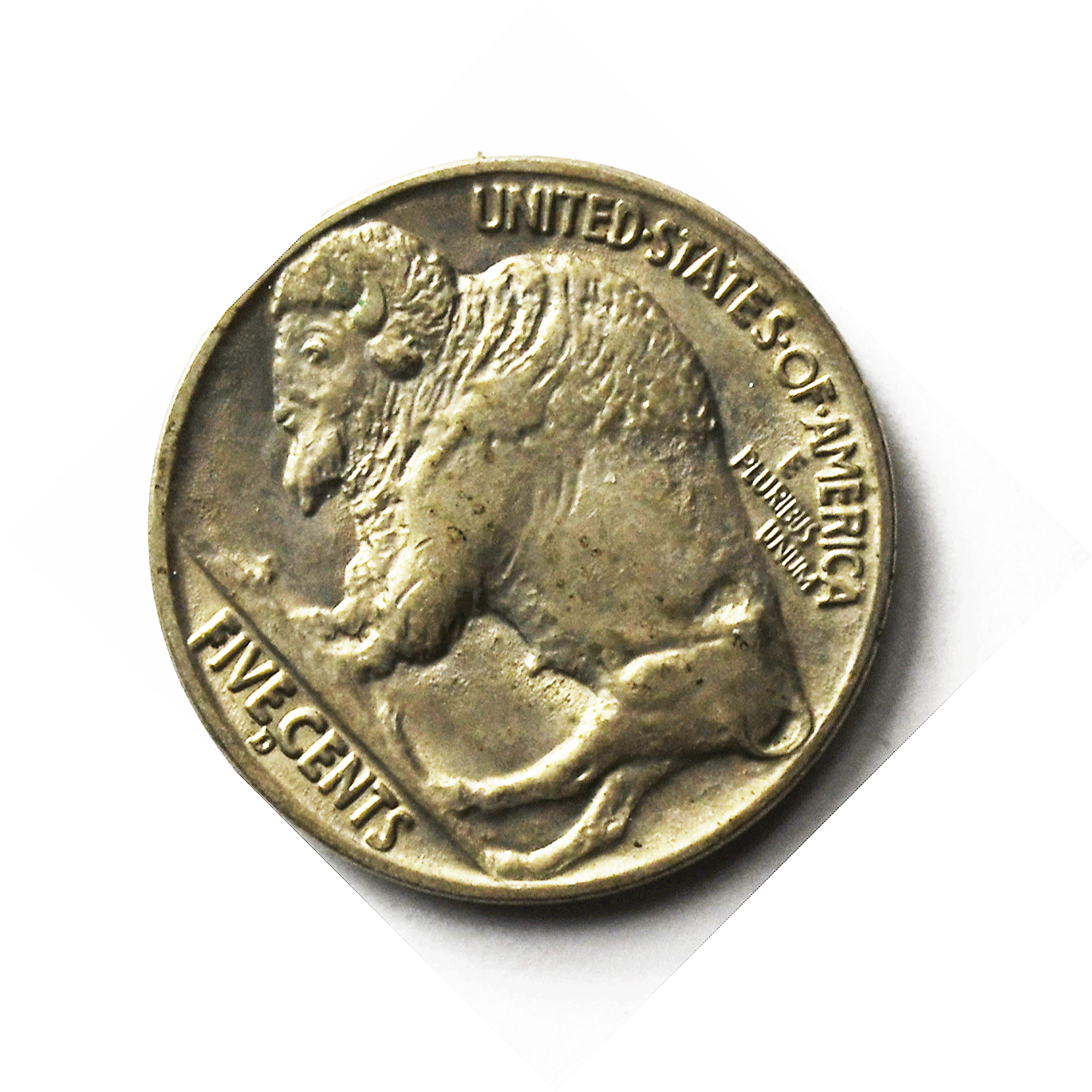 1938 D/D 5c Buffalo Nickel Five Cents US Denver FS-501 AU