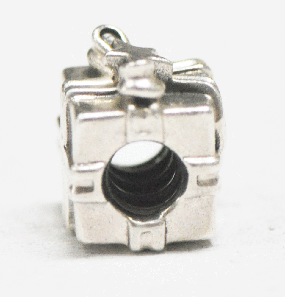 Sterling Silver Pandora ALE Gift Box Xmas Present Charm Bead 790300 12mm