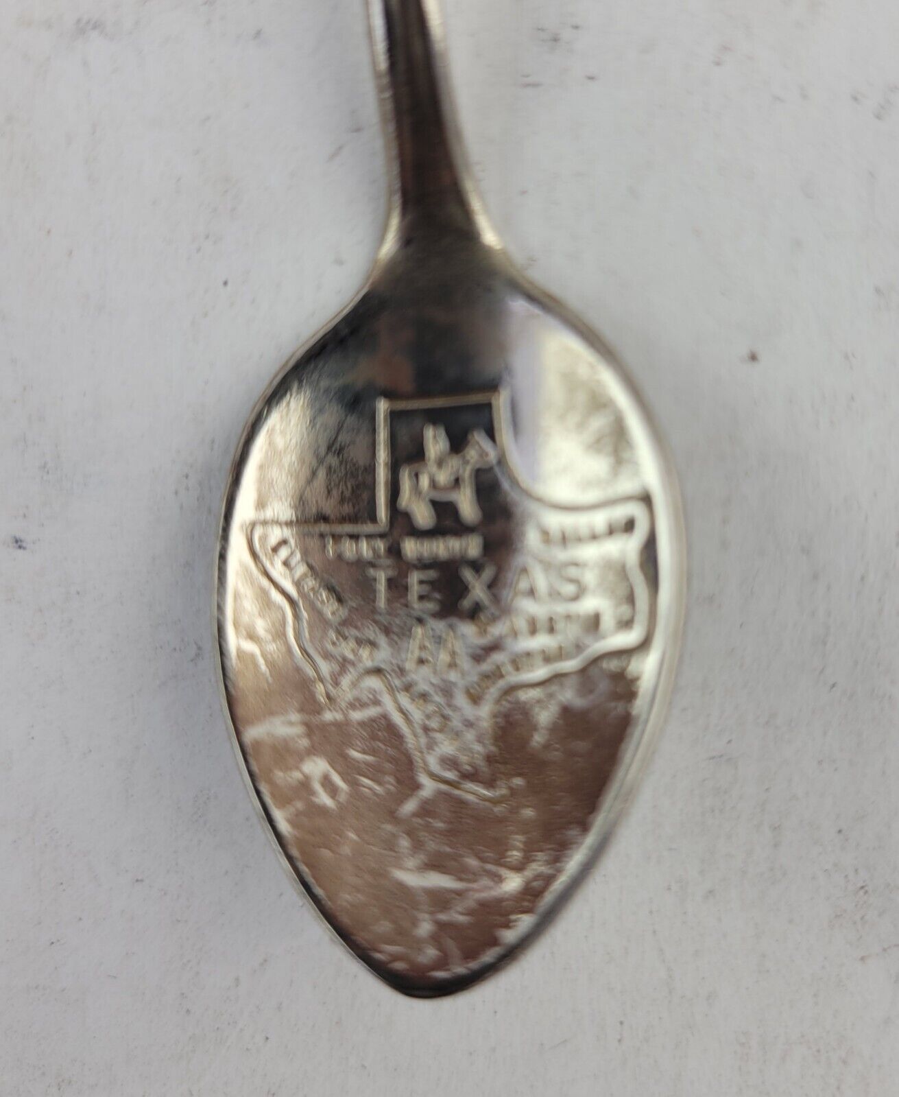 Vintage Souvenir Spoon Texas State Enameled Flag Dallas Houston Fort Worth