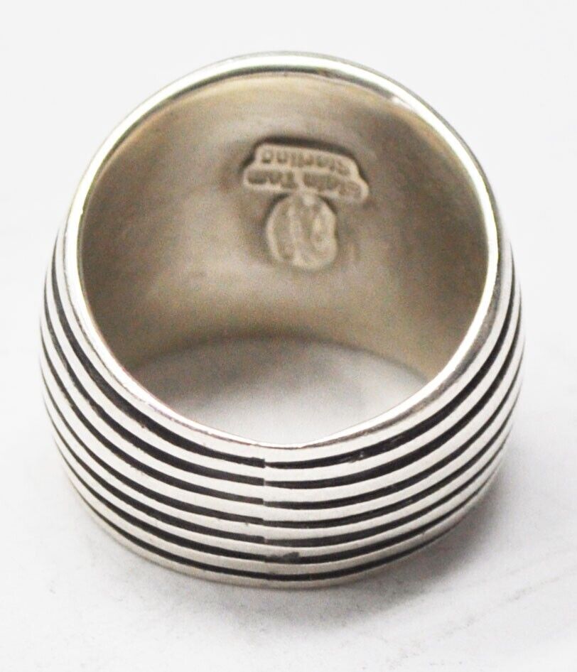 Sterling Silver Elgin Tom Seven Stripe Band Ring 19mm Size 10