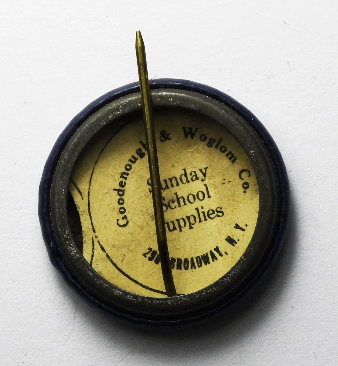 Vintage Rally Day Sunday School Goodenough & Woglom Co 22mm Pinback Button