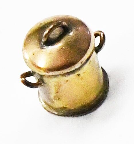 9ct Gold Vintage Cooking Pot Charm 9 x 5mm