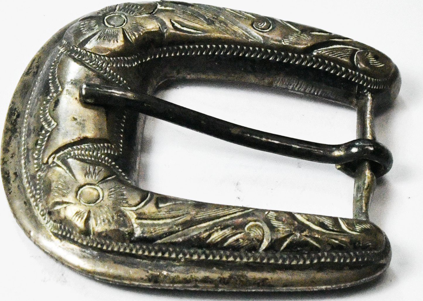 Sterling Silver Plamex Heavy Belt Buckle 1-3/4" x 1-1/2" 17mm Belt