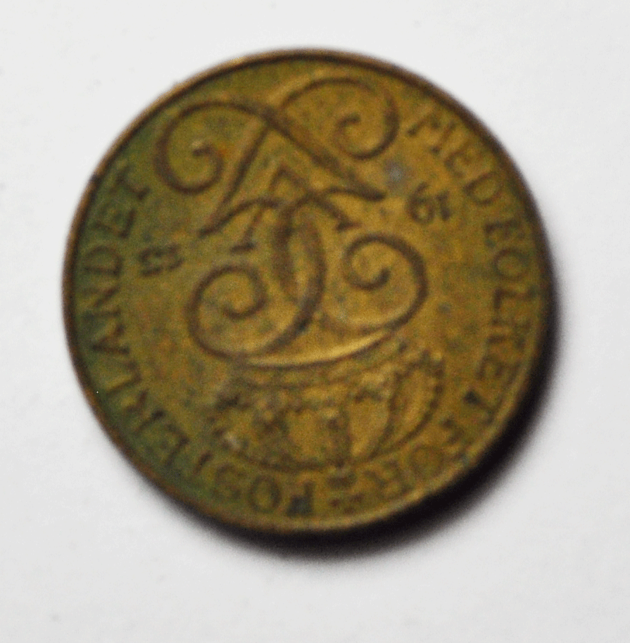 1913 Sweden One Öre Bronze Coin KM# 777.2