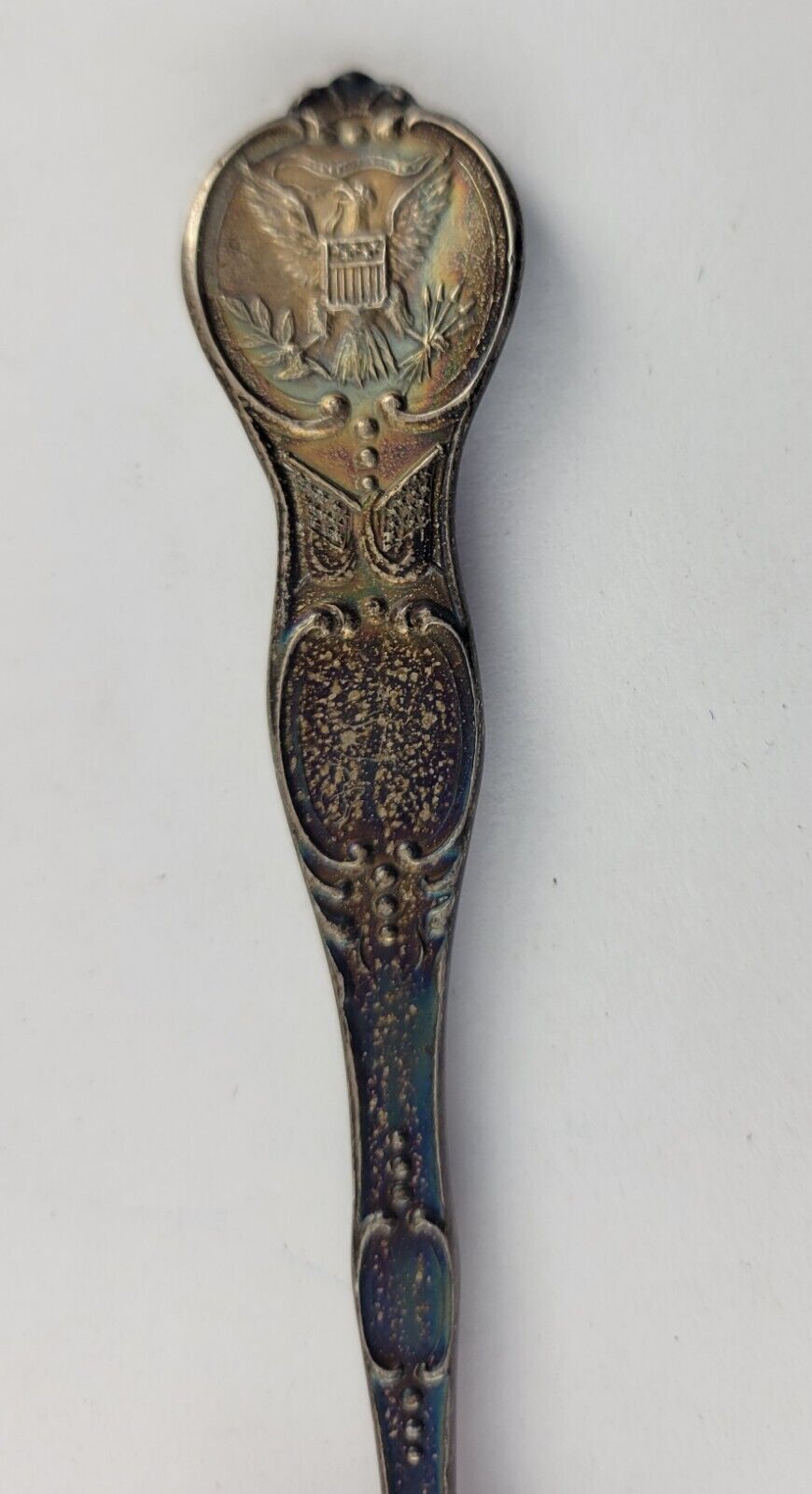 Sterling Silver Topeka Kansas 5 1/4" Souvenir Spoon Made By Shepard .58oz.