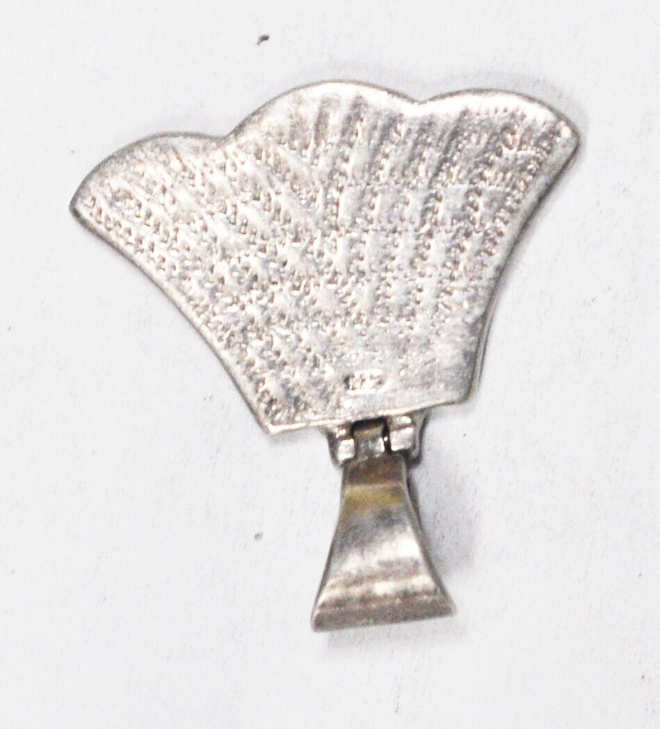 Sterling Silver Pastel Pink Yellow Blue MOP Inlay Pendant 32x30mm