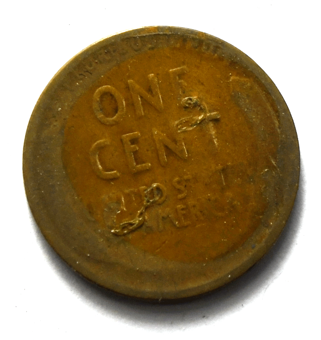 1922 D 1c Lincoln Wheat Cent Denver Penny Rare Adhesive Reverse