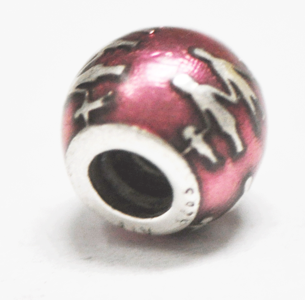 Pandora Sterling Family Bonds Charm Bead Fuchsia Enamel 791399EN62 ALE