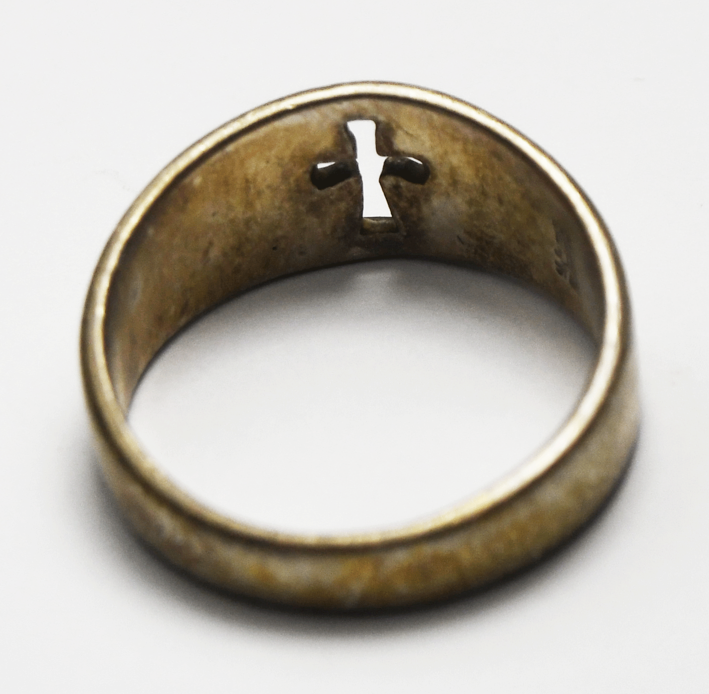 Sterling Silver James Avery Cross Cut Out Ring 8mm Size 5.5