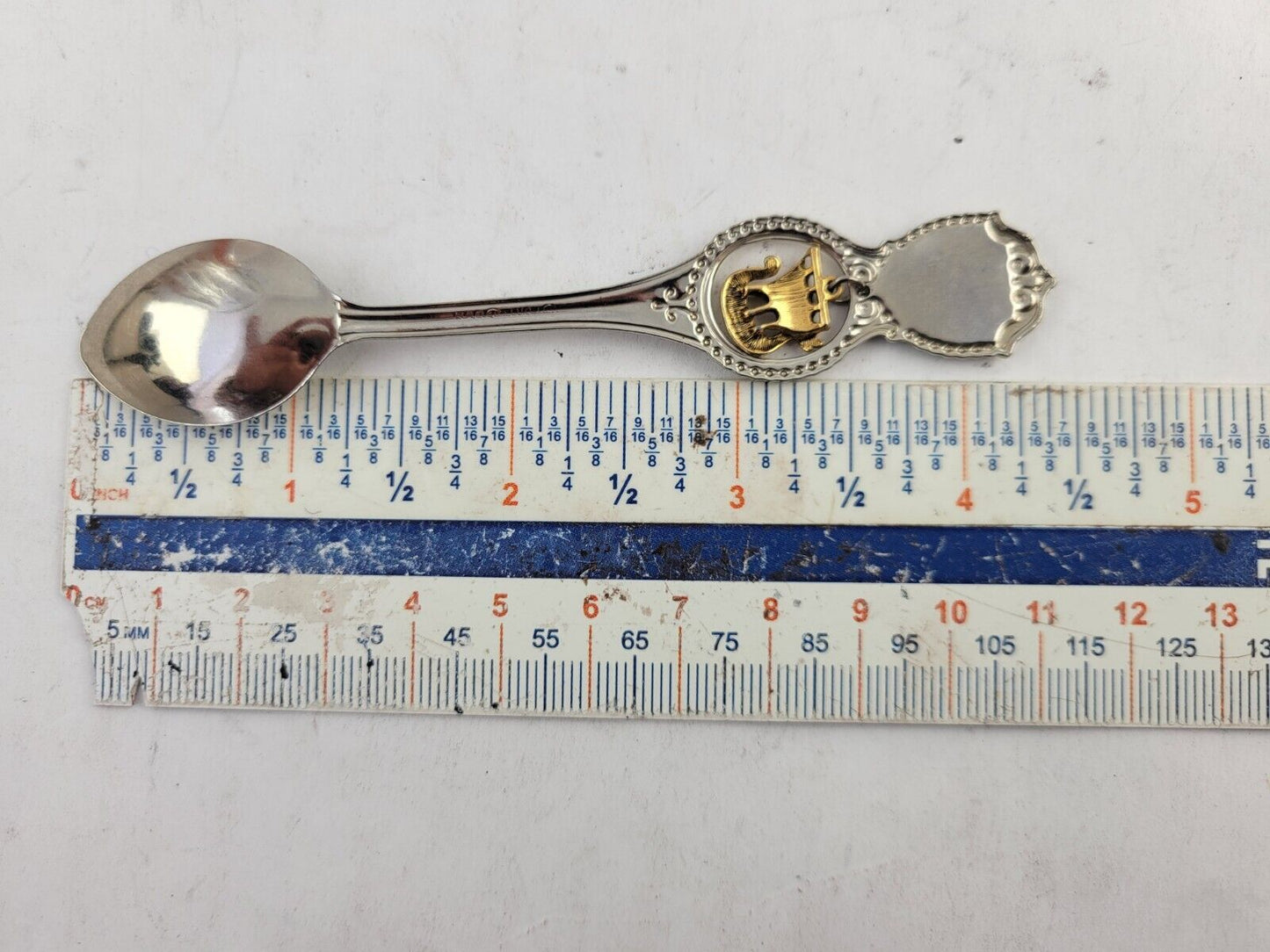Vintage Windmill Holland & Solvang California Souvenir Spoon Viking Boat
