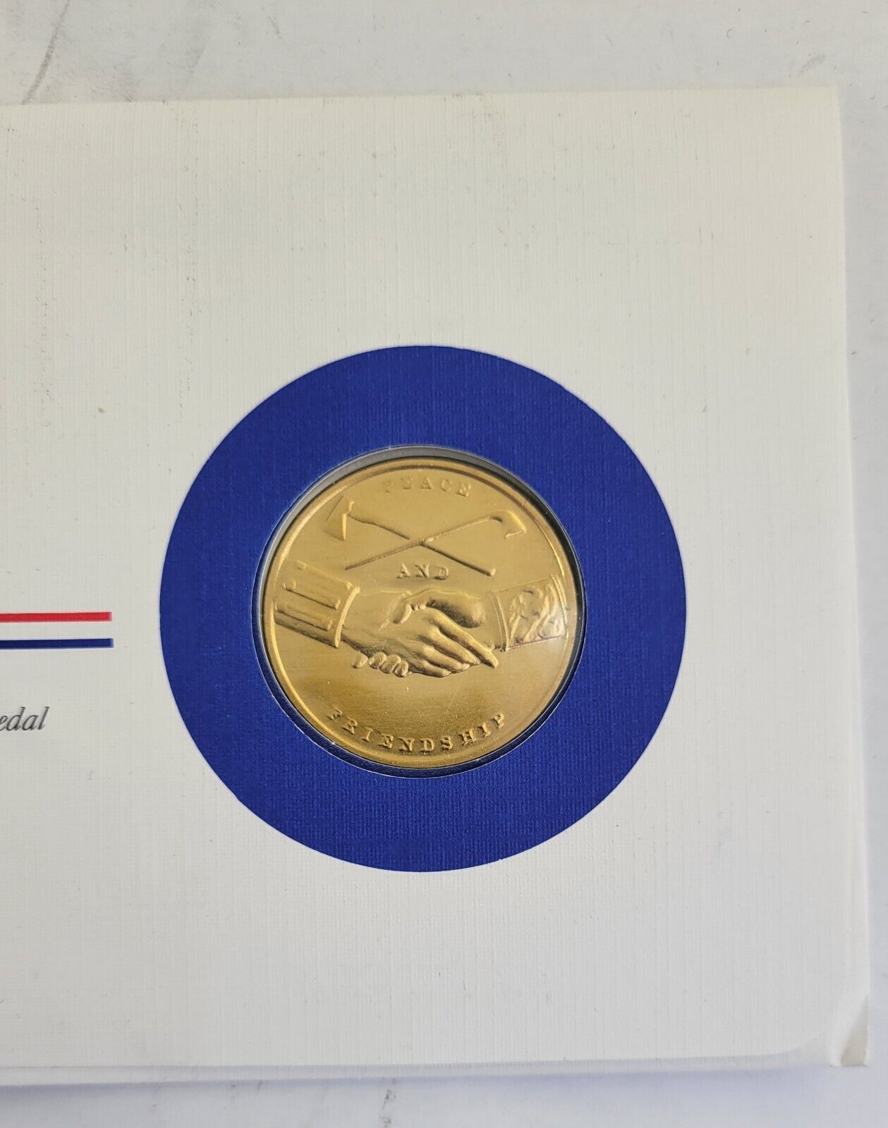 T Jefferson Presidential Covers Medal Postal Commemorative Society Gold Plated