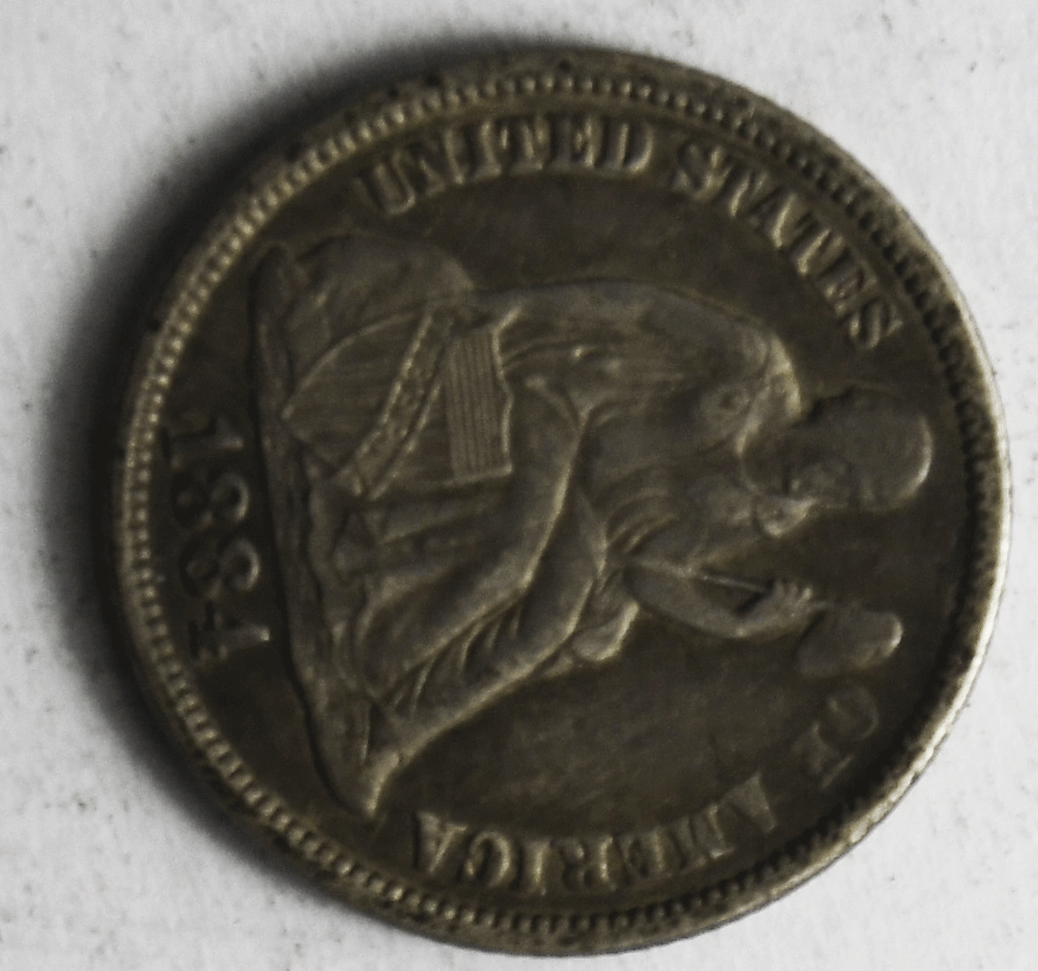 1884 10c Seated Liberty Silver Dime Ten Cents Philadelphia