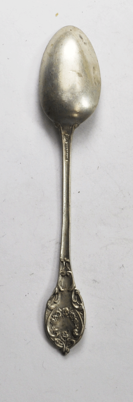 Antique Sterling Silver Mechanics Lady in Bonnet Demitasse Spoon 3-3/4"
