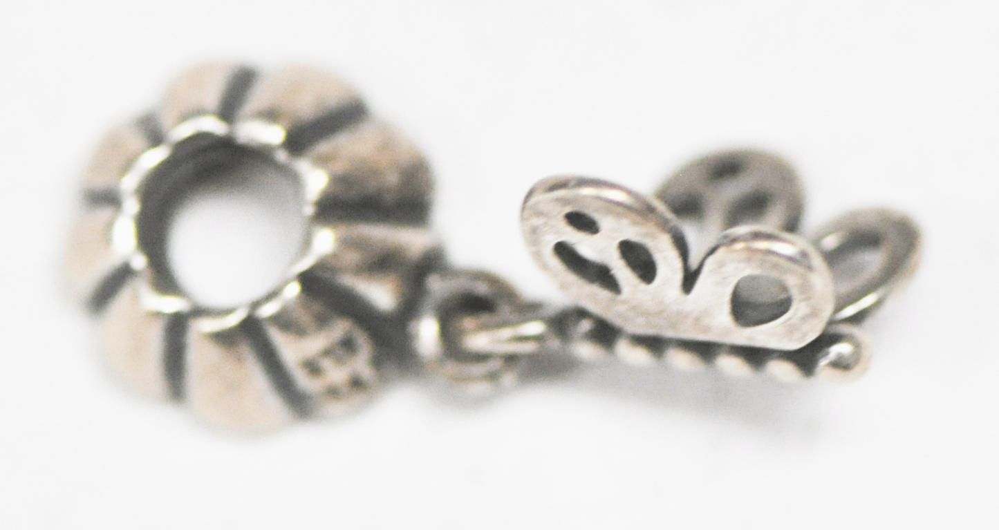 Pandora Sterling Silver Butterfly Dangle Bead CZ Charm 23mm