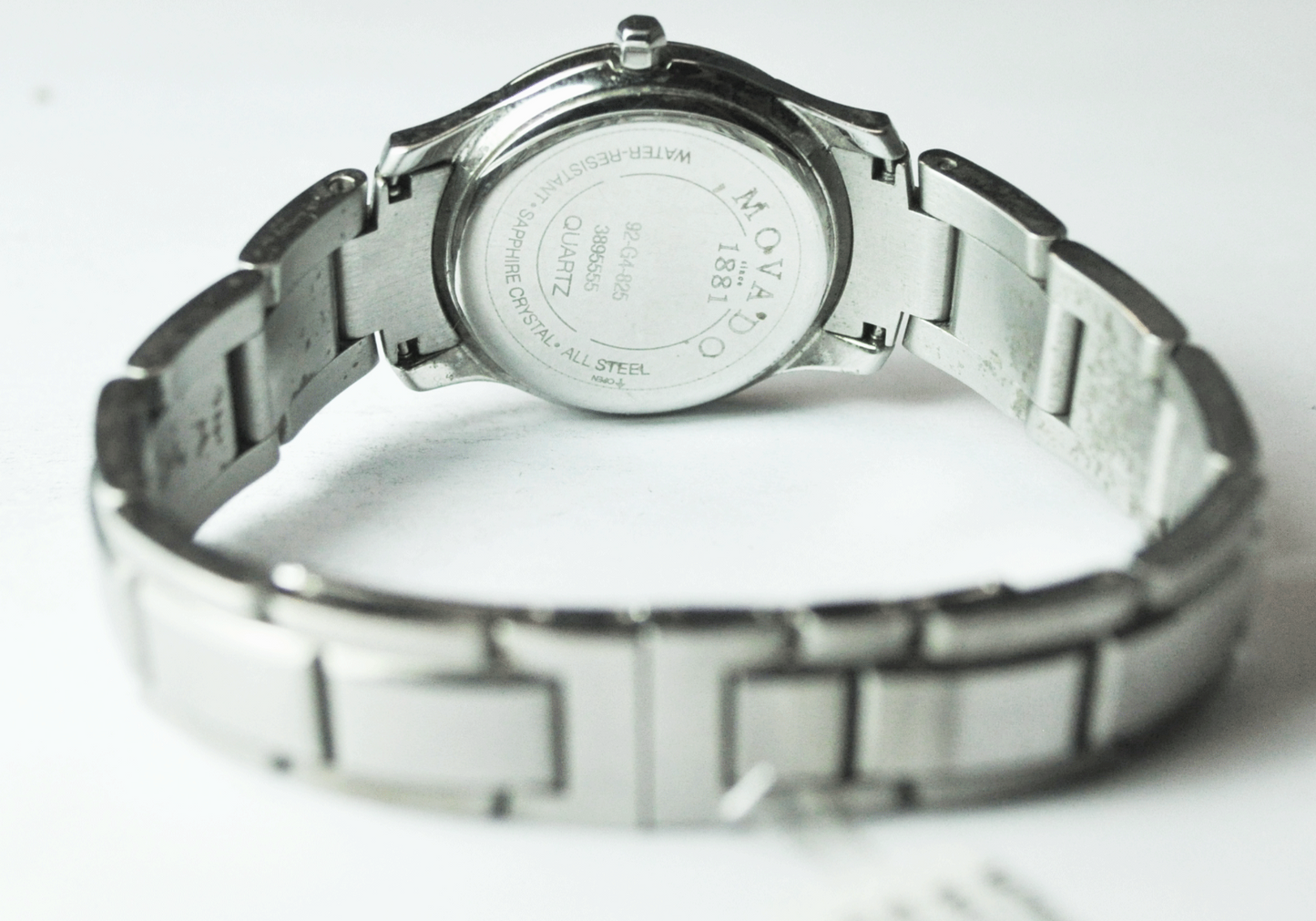 Women's Movado Factory Diamond Bezel 92 G4 825 24mm Stainless Museum Wristwatch