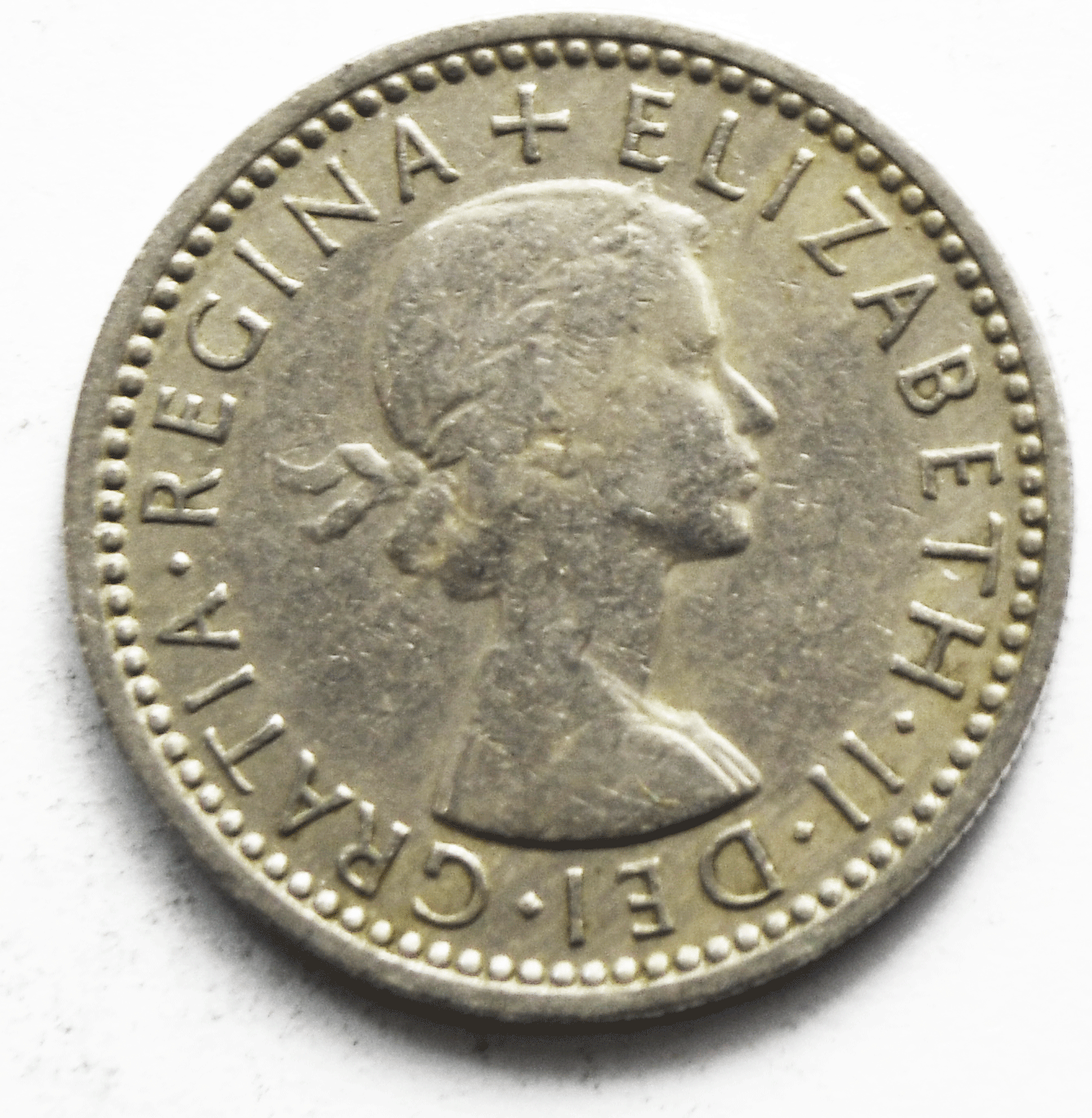 1957 Great Britain 6 Six Pence KM# 903 Copper Nickel Coin