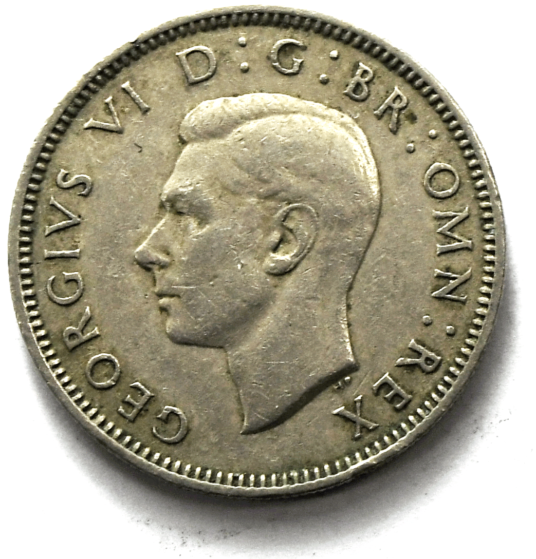 1947 Great Britain Copper Nickel One Shilling Coin KM# 864