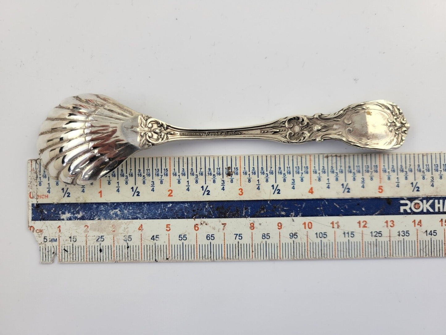 Reed & Barton Francis I Sterling .89oz. Small Sugar Shell Spoon 5 3/8" New Mark