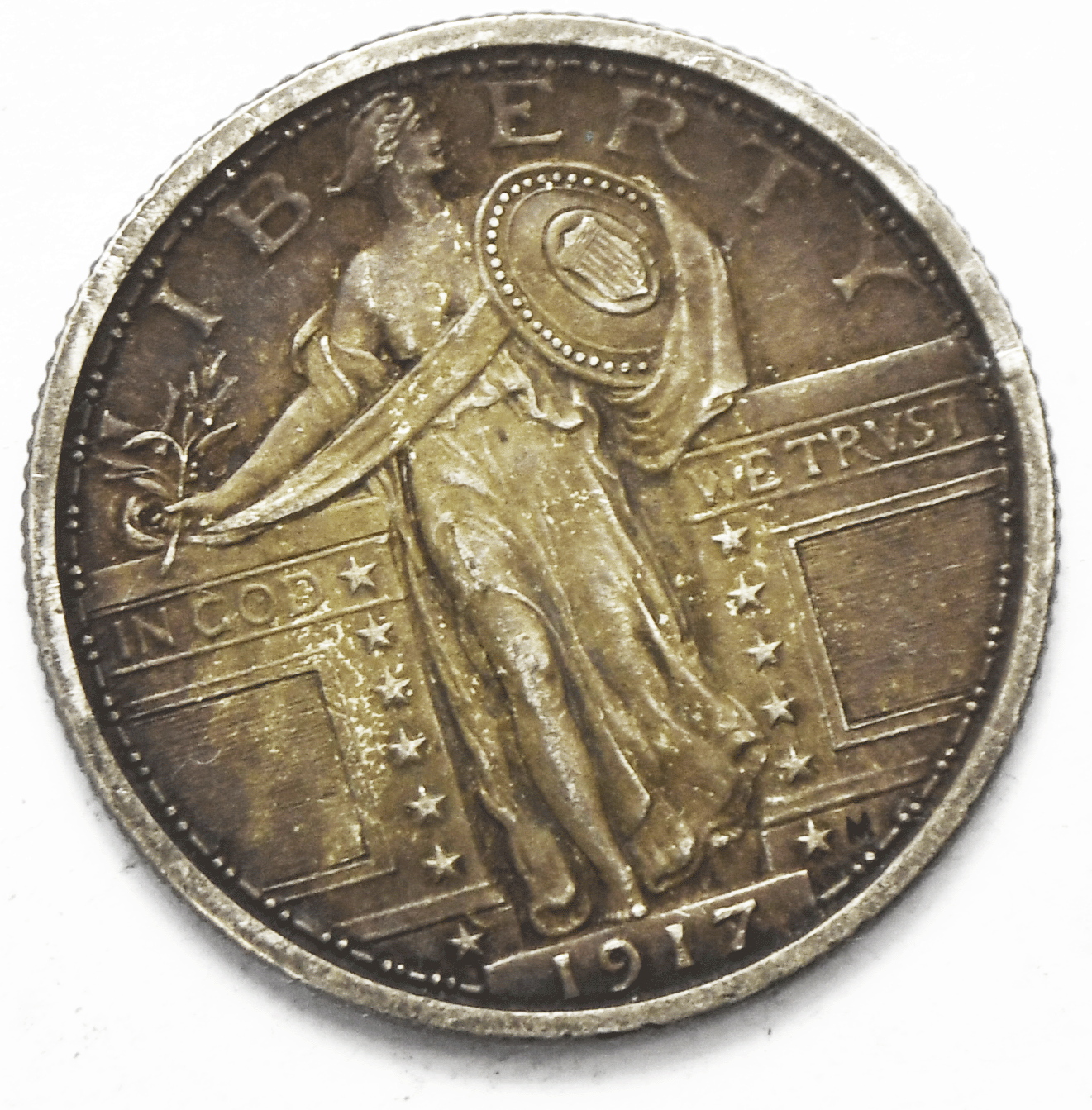 1917 25c Standing Liberty Silver Quarter Philadelphia Type 1 Rare