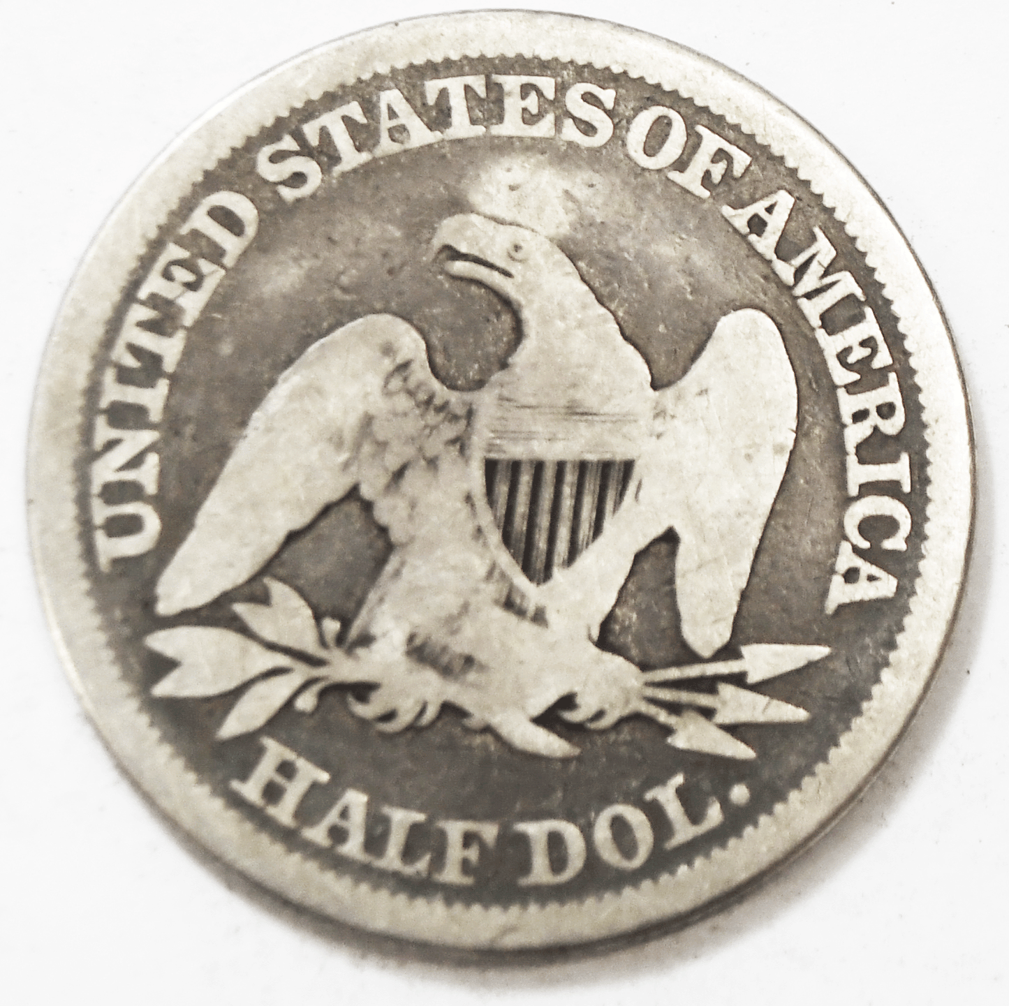 1842 50c Seated Liberty Silver Half Dollar Fifty Cents Philadelphia Damaged