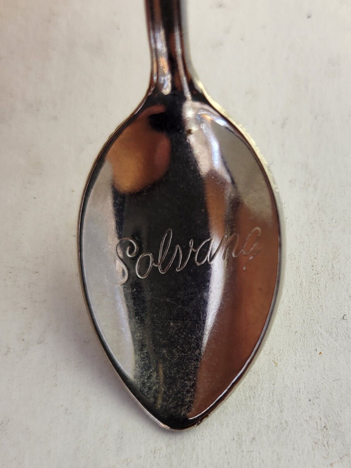 Vintage Windmill Holland & Solvang California Souvenir Spoon Viking Boat