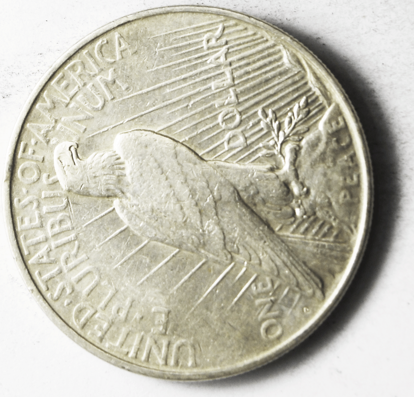 1927 D $1 Peace Silver One Dollar US Denver AU