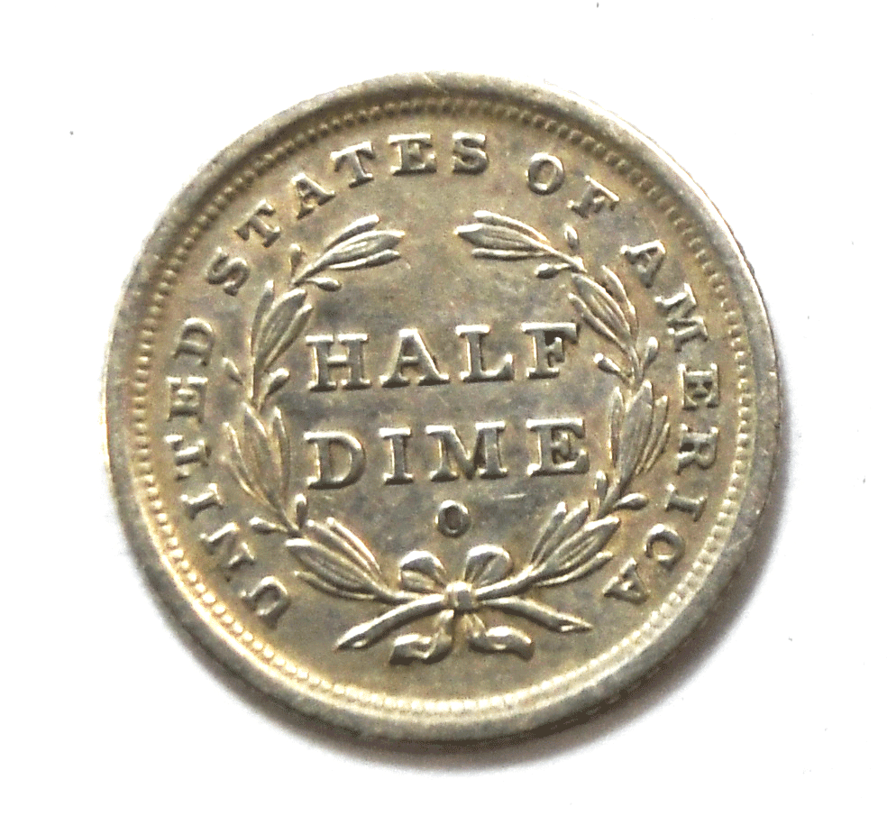 1839 O H10c Seated Liberty Silver Half Dime New Orleans