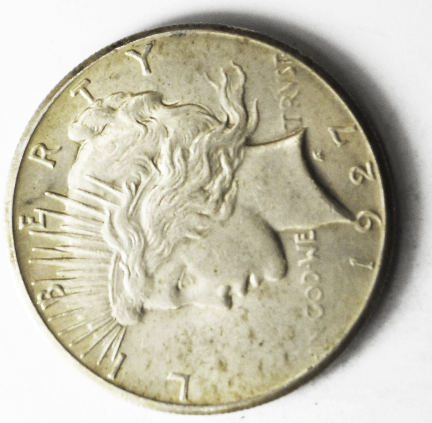 1927 $1 Peace Silver One Dollar US Philadelphia AU