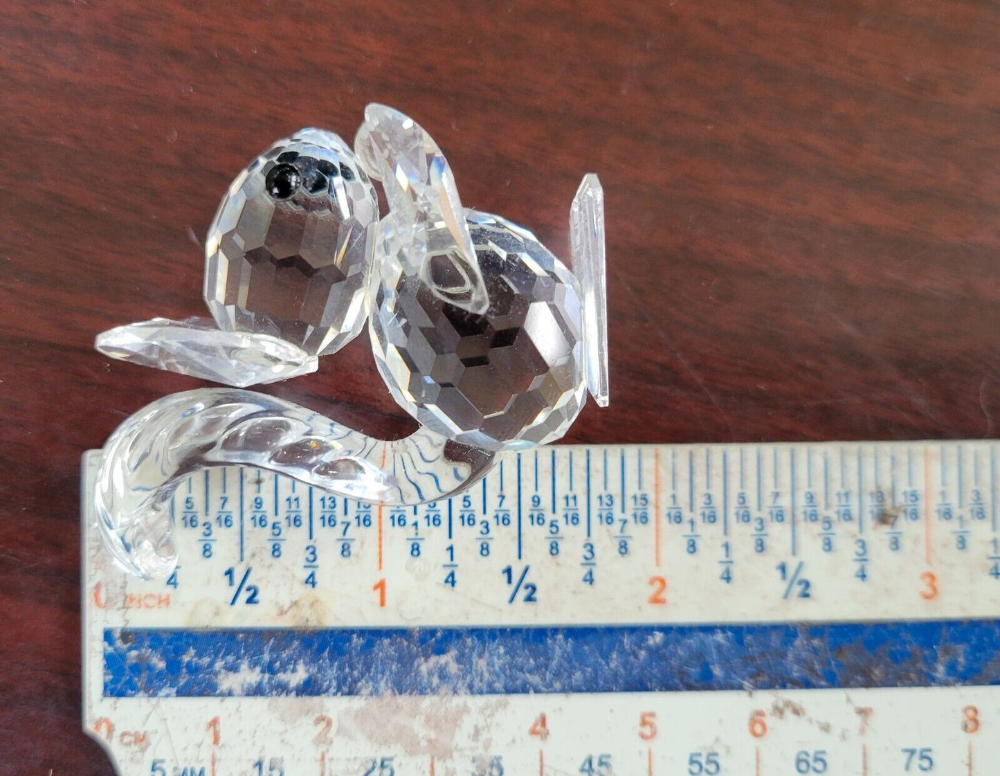 Swarovski Crystal Figurine Squirrel With Nut Block SC Logo Retired Austria