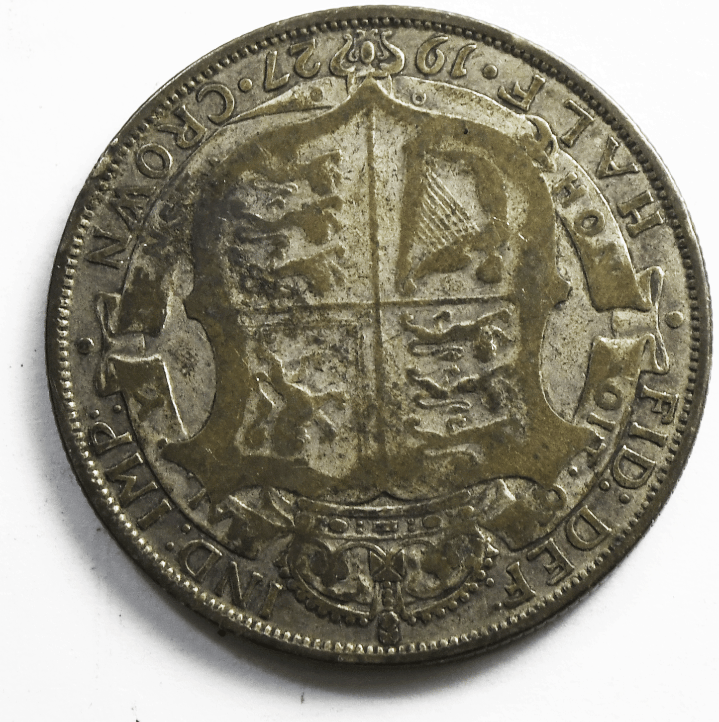 1927 Great Britain Half 1/2 Crown KM# 830 Silver Coin