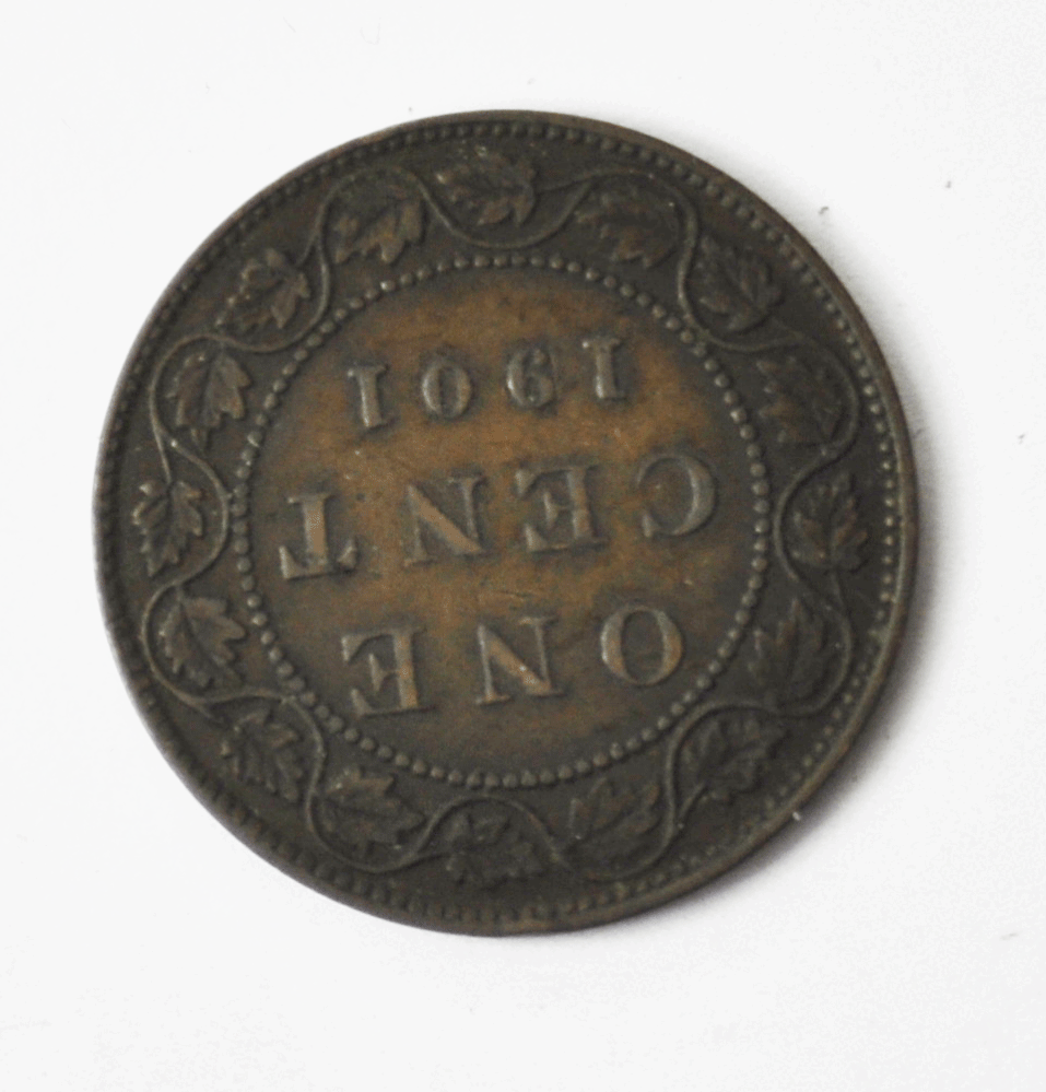 1901 1c Canada Large One Cent Penny KM#7 Bronze Coin