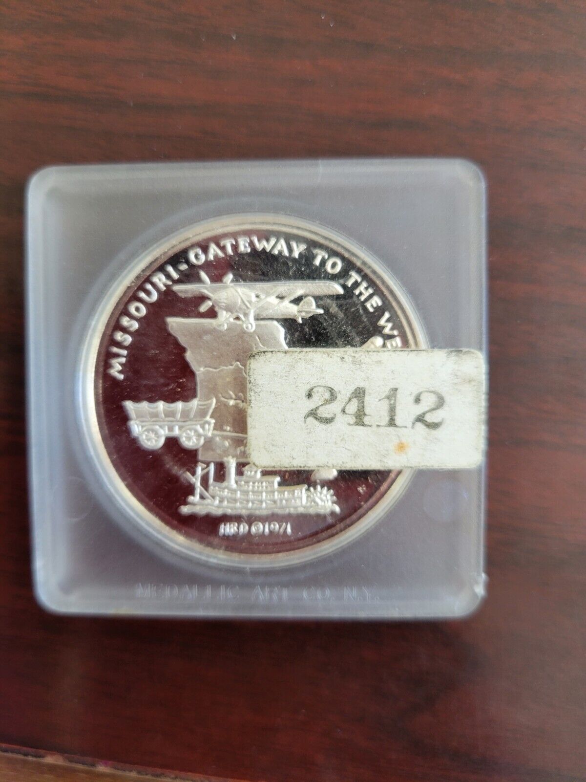 1971 Missouri 999 Fine Silver Sesquicentennial Gateway To The West Statehood