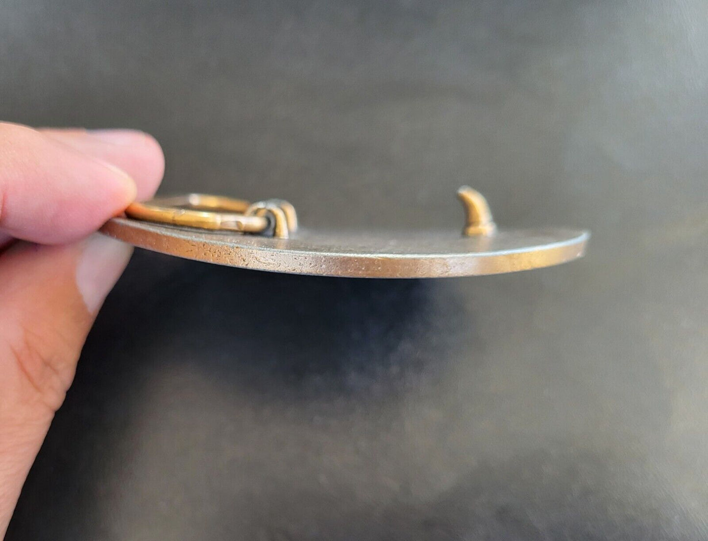 USA Military Veteren World War 2 WWII Vietnam Belt Buckle, Brass Tone