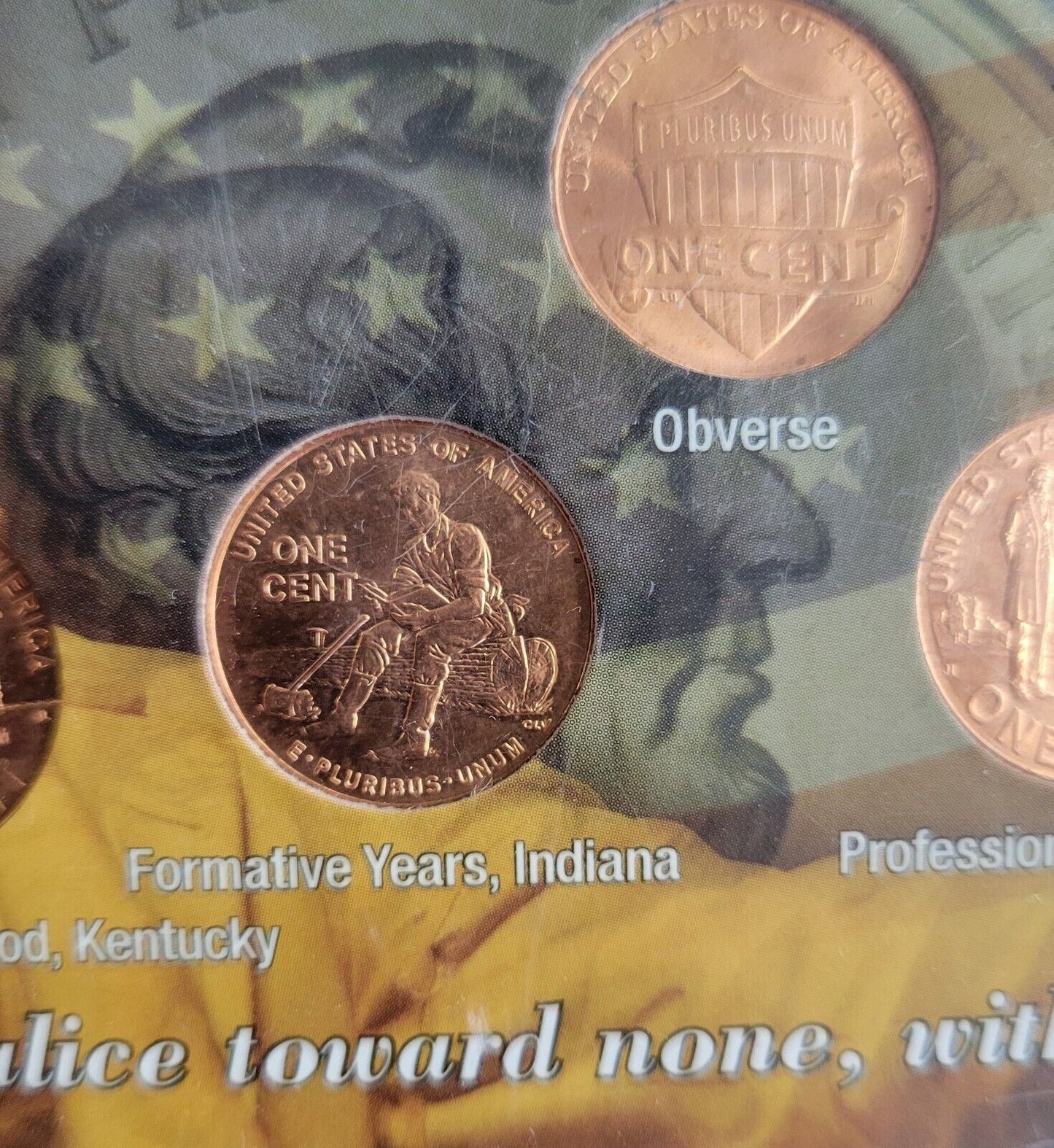 Lincoln Bicentennial Cents 1809-2009 Coin Set in Whitman Display Holder 5 Coin