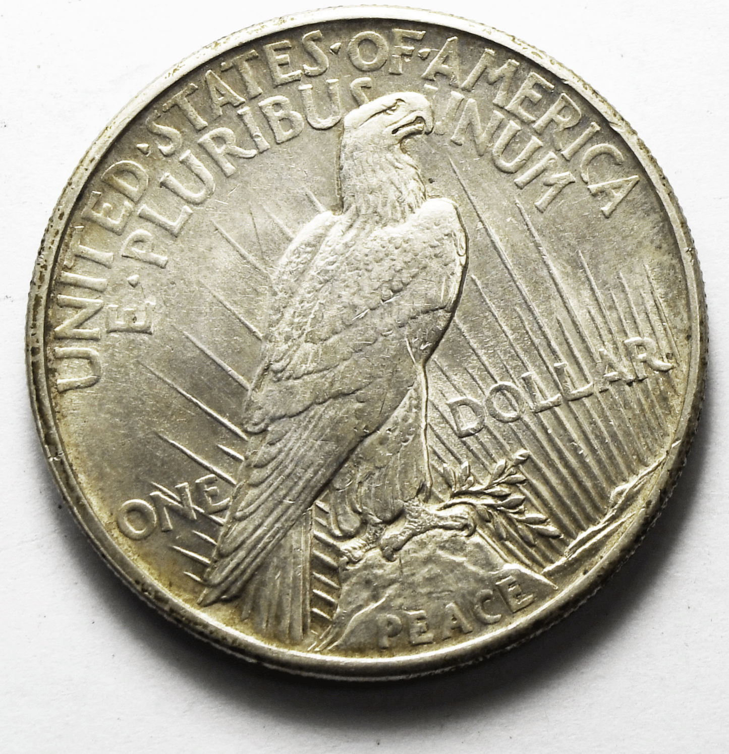 1921 $1 Peace Silver One Dollar US Philadelphia Rare AU