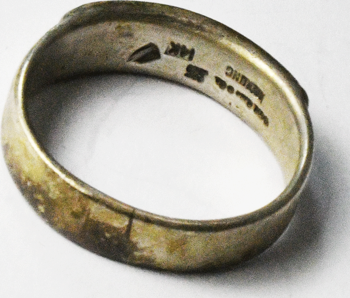 Sterling TC Case Co 14k Two Tone Storyteller Landscape Ring 6mm Size 10-3/4