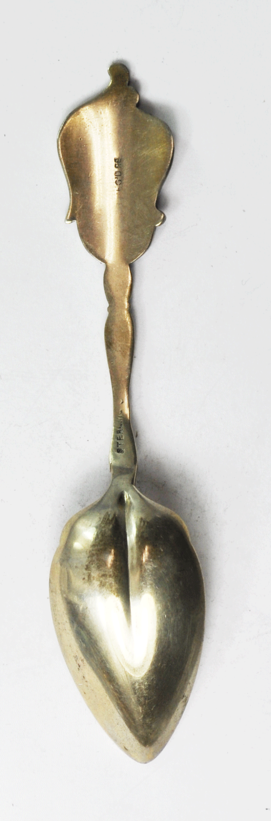 Sterling Silver Halifax Nova Scotia Enamel Souvenir Fruit Spoon 4.5"