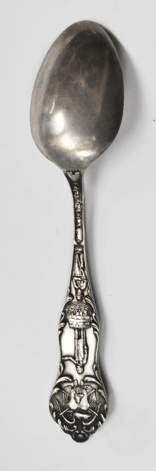 Sterling Silver Salt Lake City Temple Utah Moroni Souvenir Spoon 6"