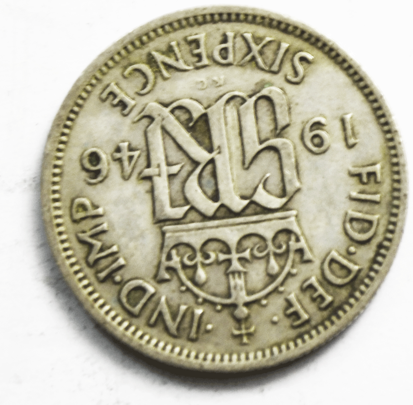 1946 Great Britain 6 Six Pence KM# 852 Silver Coin