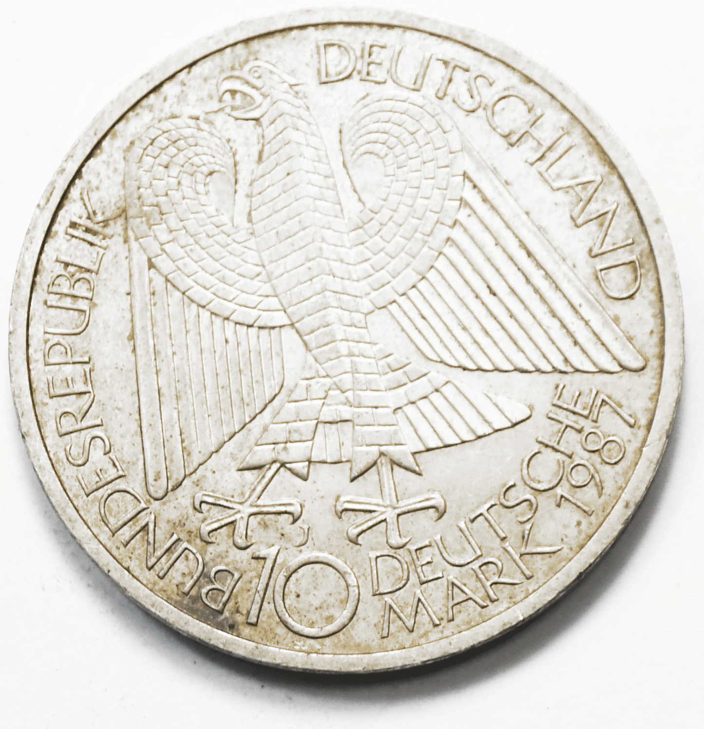 1987 J Germany Federal Republic 10 Ten Mark Silver Coin KM# 166