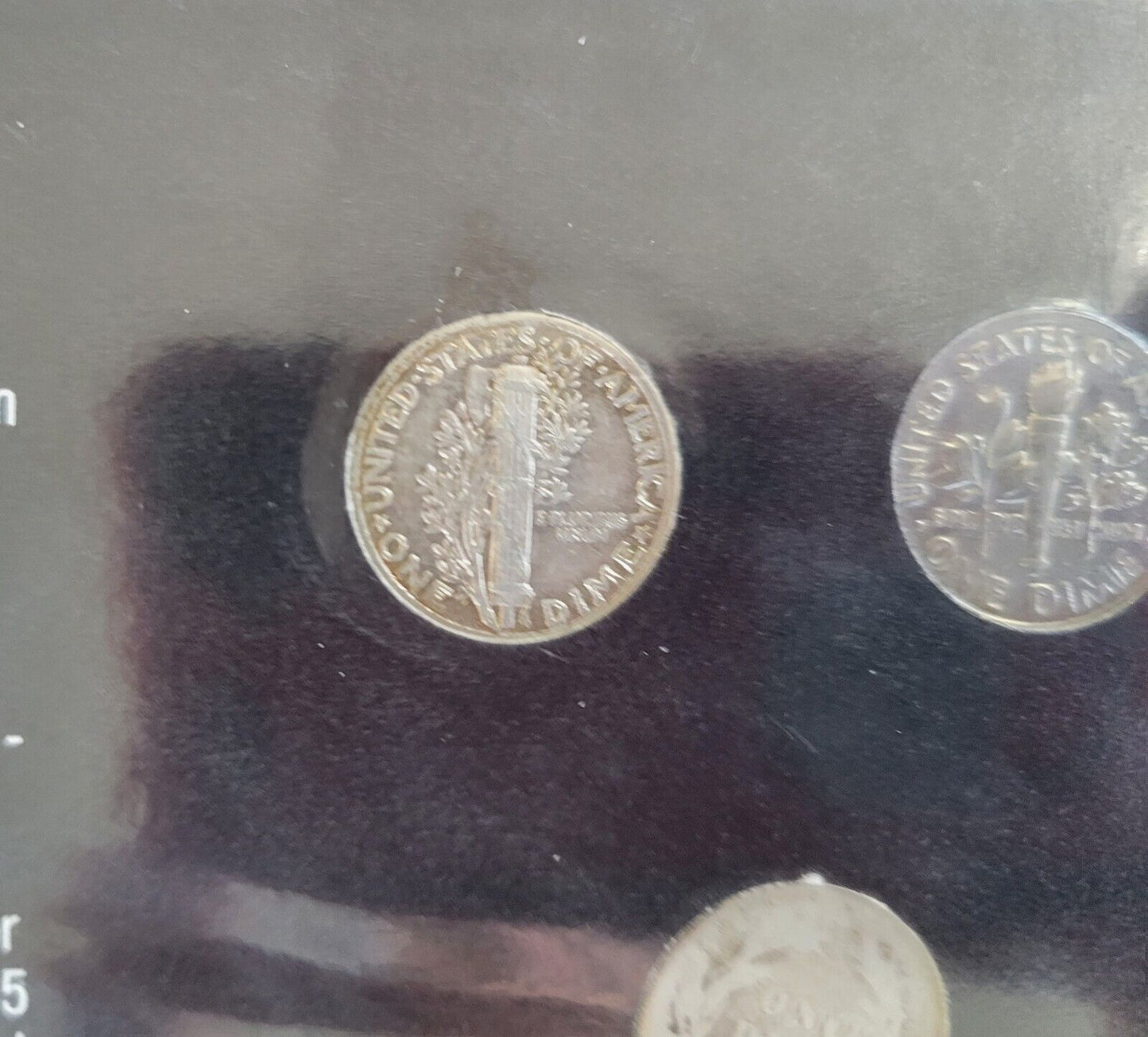 Dimes Of The 20th Century Barber, Mercury, Roosevelt 3 Coin Set 1900, 1943, 1989