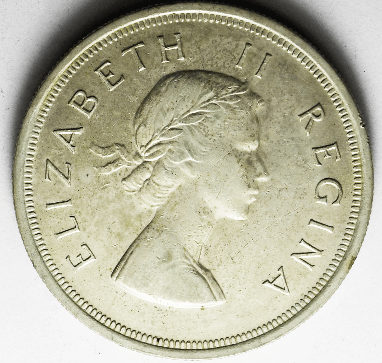 1953 South Africa 5 Five Shillings Silver Coin KM# 52