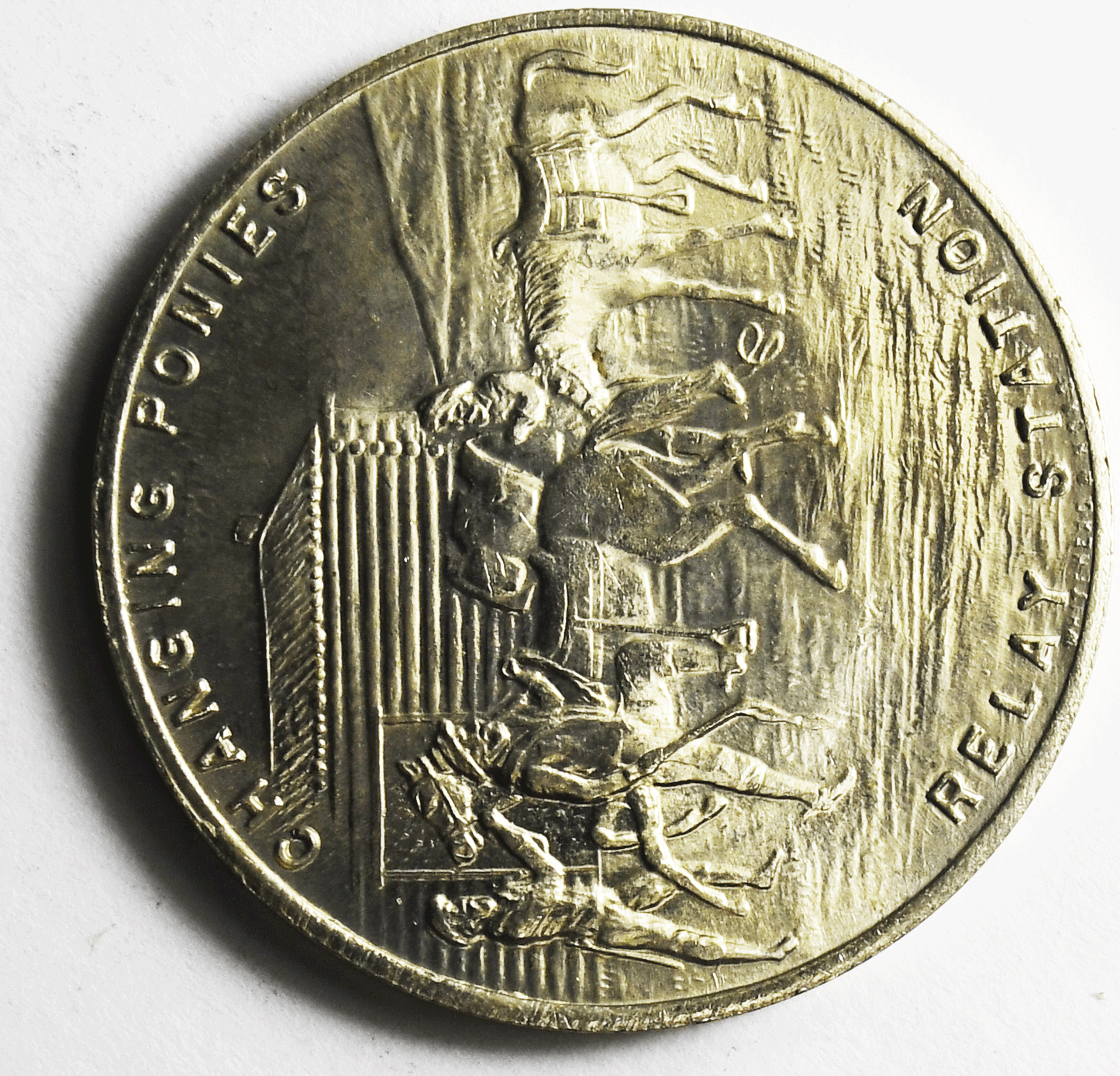 1935 Whitehead Hoag Pony Express Diamond Jubilee Relay Station Medal 32mm