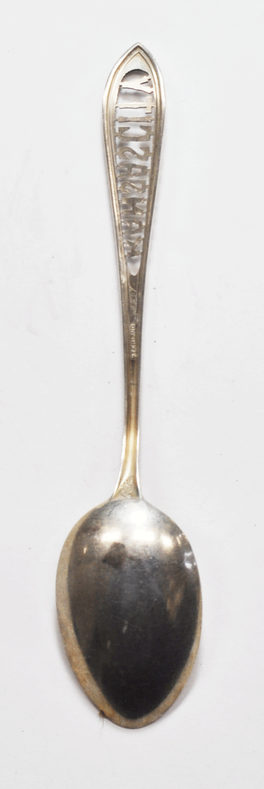 Antique Weidlich Kansas City Sterling Souvenir Spoon Hammered Cut Out 5-5/8"