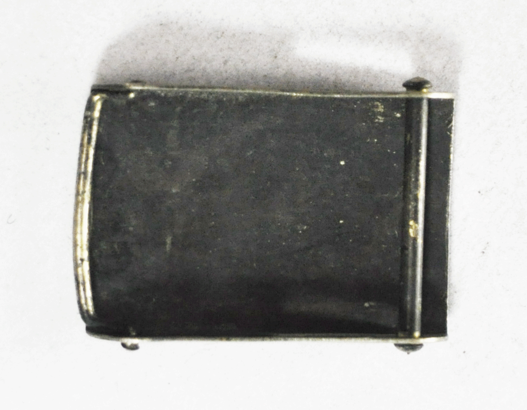 Nickel Silver Striped Flower Corner Belt Buckle Slide Bar 29mm x 41mm