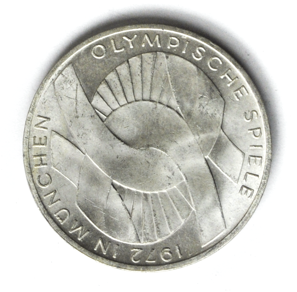 1972 D Germany - Federal Republic 10 Ten Mark Silver Coin KM# 131